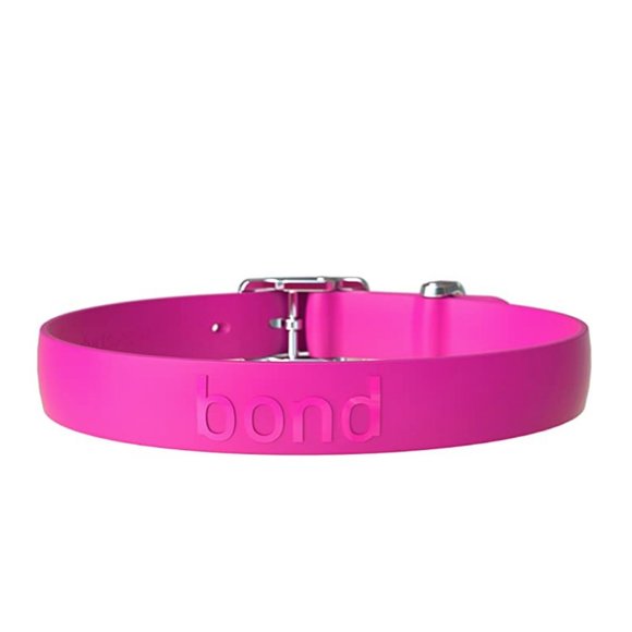 New Bond Waterproof Pink Dog Collar Sz M-L - Picture 2 of 4